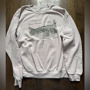 Venice Canals Graphic Sweater - Cream